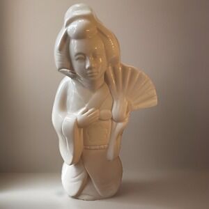 Vintage Benihana of Tokyo Geisha Girl Tiki Mug Cocktail  White Ceramic Japan